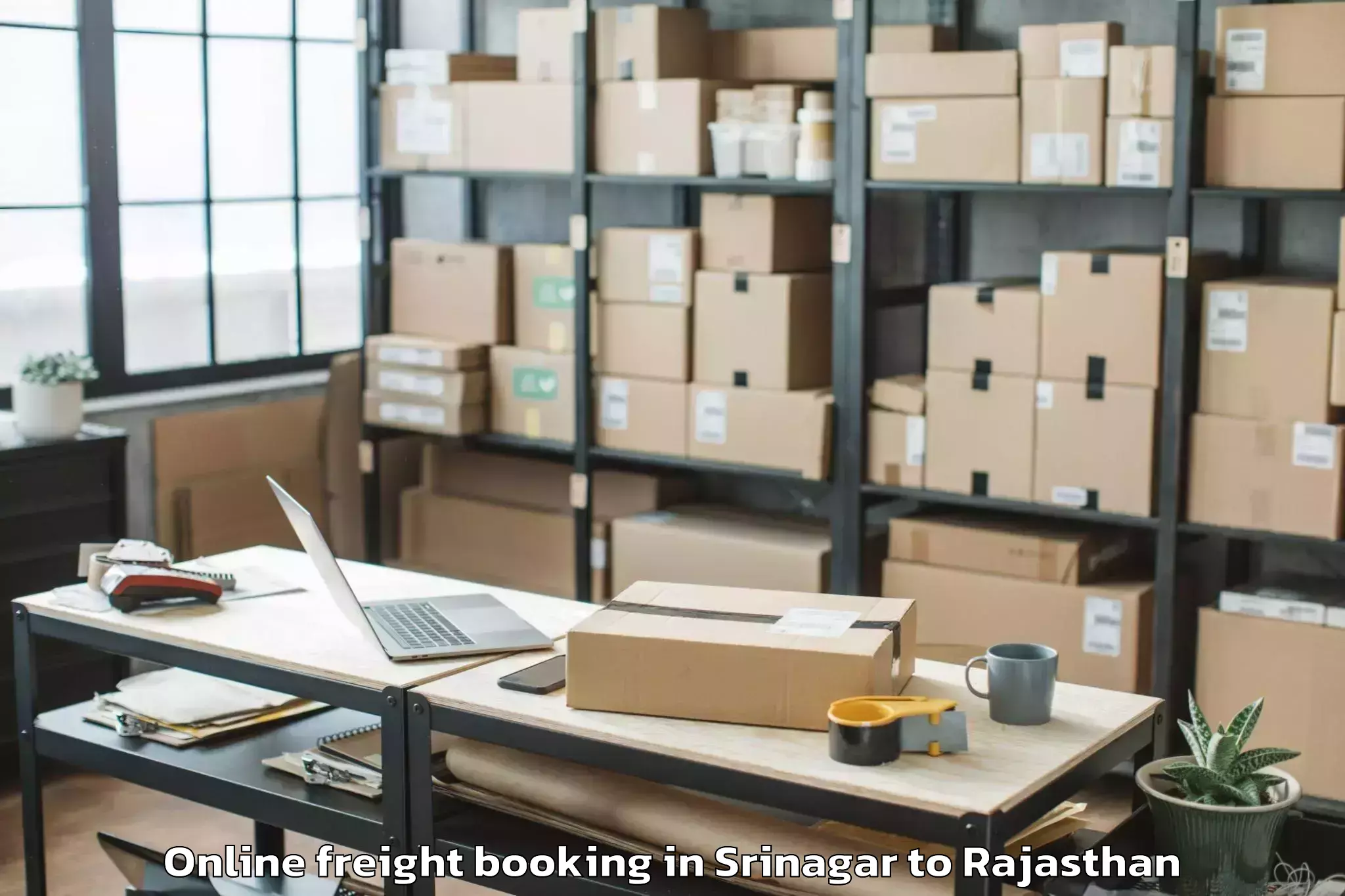 Leading Srinagar to Chittorgarh Online Freight Booking Provider